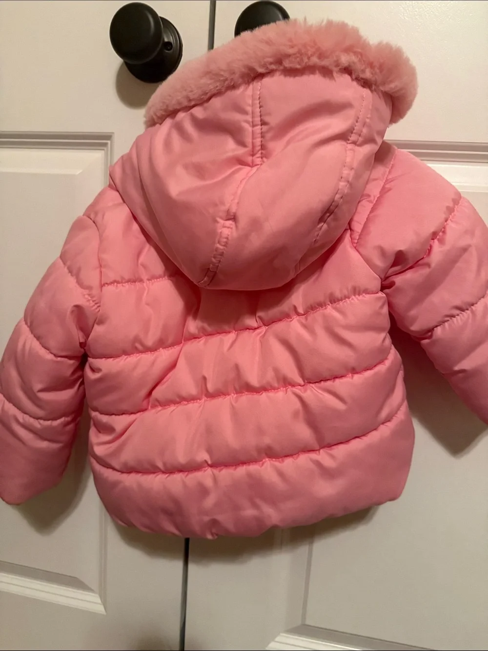 Carter's Pink Hooded Faux-Fur Trim Puffer Jacket